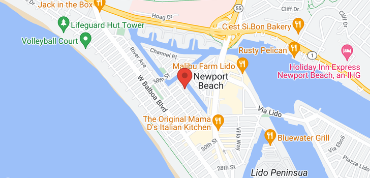 map of 3508 Marcus Newport Beach, CA 92663